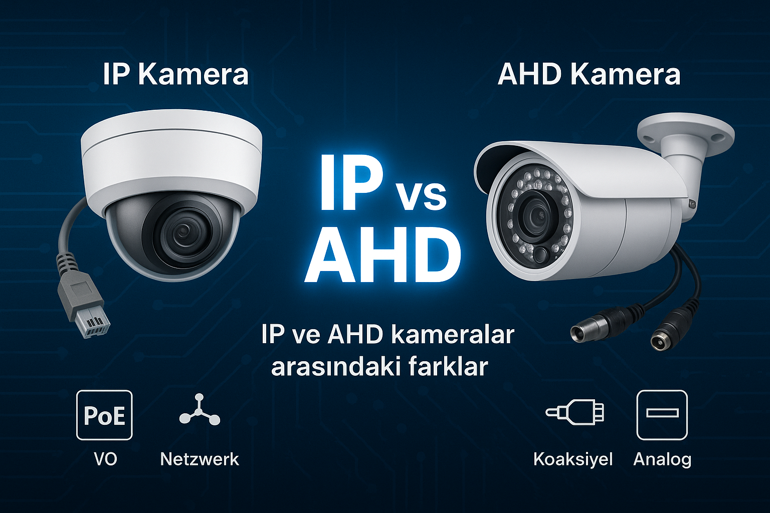 IP Kamera ile AHD Kamera Arasındaki Farklar (2025 Güncel Rehber)